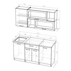 Кухонный гарнитур Лоретта стандарт 1600 мм в Режи - rezh.mebel24.online | фото 2