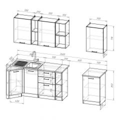 Кухонный гарнитур Надежда прайм 4 900х2000 мм в Режи - rezh.mebel24.online | фото 2