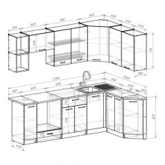 Кухонный гарнитур Надежда прайм 5 2300х1500 мм в Режи - rezh.mebel24.online | фото 2