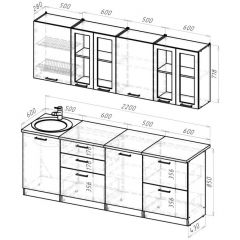 Кухонный гарнитур Паола компакт 2200 мм в Режи - rezh.mebel24.online | фото 2