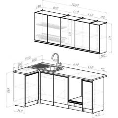 Кухонный гарнитур Сиена прайм 400 1100х2000 мм в Режи - rezh.mebel24.online | фото 2