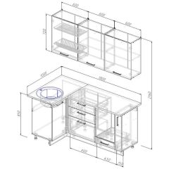 Кухонный гарнитур угловой Пайн 1000х1800 (Стол. 26мм) в Режи - rezh.mebel24.online | фото 2