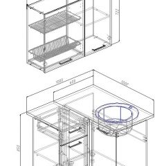 Кухонный гарнитур угловой Вегас 1000*1000 (Стол. 26мм) в Режи - rezh.mebel24.online | фото 2