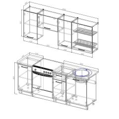 Кухонный гарнитур Вегас 2000 (Стол. 26мм) в Режи - rezh.mebel24.online | фото 3