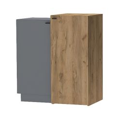 Квадро К-2 Комод 2дв (ЛДСП Графит/дуб крафт золотой) в Режи - rezh.mebel24.online | фото