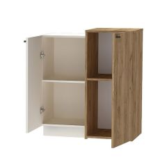 Квадро К-2 Комод 2дв. (ЛДСП миндаль-дуб крафт золотой) в Режи - rezh.mebel24.online | фото 2
