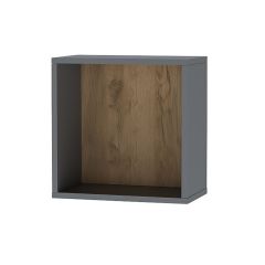 Квадро ПЛ-1 Полка (ЛДСП графит-дуб крафт золотой) в Режи - rezh.mebel24.online | фото