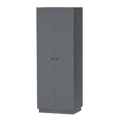 Квадро ШК-1 Шкаф 2дв. (ЛДСП графит) в Режи - rezh.mebel24.online | фото