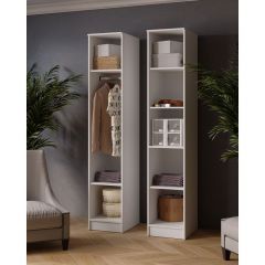 ЛАРС Пенал Белый/Дуб крафт золотой в Режи - rezh.mebel24.online | фото 2