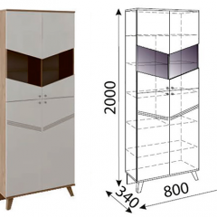 Лимба (гостиная) М02 Шкаф-витрина в Режи - rezh.mebel24.online | фото