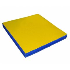 Мат гимнастический 1х1х0,05м цв. синий-желтый в Режи - rezh.mebel24.online | фото 1