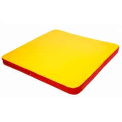 Мат гимнастический 1,36х1,36х0,08м складной закругленные углы цв. красный-желтый (для ДСК Игрунок) в Режи - rezh.mebel24.online | фото