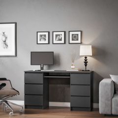 МОРИ МС-2 Стол 6 ящиков (графит) в Режи - rezh.mebel24.online | фото