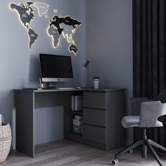 МОРИ МС-16 Стол угловой УНИ (графит) в Режи - rezh.mebel24.online | фото