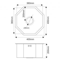Мойка D400G Octavia MELANA Profline 1,2/200 ЗОЛОТО врезная фигурная D400G в Режи - rezh.mebel24.online | фото 3