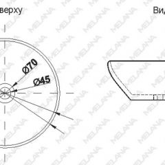 Накладная раковина melana mln-t4022-g28 (золото) в Режи - rezh.mebel24.online | фото 2