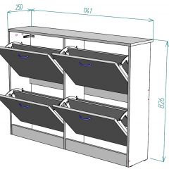 Обувница W11 в Режи - rezh.mebel24.online | фото 2