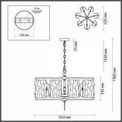 Подвесная люстра Odeon Light Elegante 4878/7 в Режи - rezh.mebel24.online | фото 4