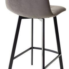 Полубарный стул CHILLI-QB SQUARE графит #14, велюр / черный каркас (H=66cm) М-City в Режи - rezh.mebel24.online | фото 2