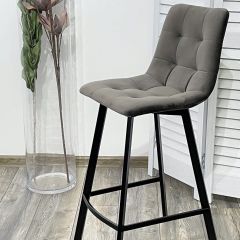 Полубарный стул CHILLI-QB SQUARE графит #14, велюр / черный каркас (H=66cm) М-City в Режи - rezh.mebel24.online | фото 4