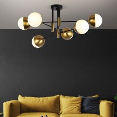 Потолочная люстра Eurosvet Nuvola 70129/6 латунь в Режи - rezh.mebel24.online | фото 3