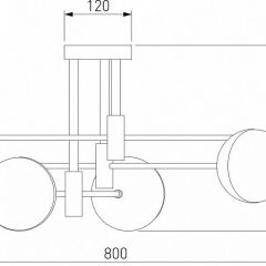 Потолочная люстра Eurosvet Nuvola 70129/6 латунь в Режи - rezh.mebel24.online | фото 4
