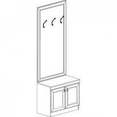 Шкаф для одежды открытый №620 Инна Денвер светлый в Режи - rezh.mebel24.online | фото 3