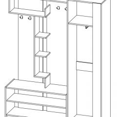 Прихожая Марица Модульная (ЯШ темный/ светлый) в Режи - rezh.mebel24.online | фото 3