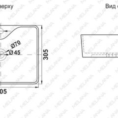 Раковина MELANA MLN-7291X в Режи - rezh.mebel24.online | фото 2