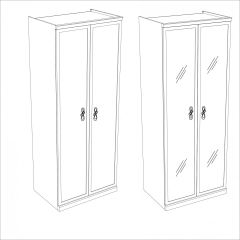 Шкаф 2-х ств с зеркалами Мишель в Режи - rezh.mebel24.online | фото