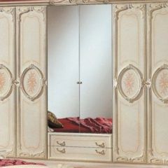 Шкаф 6-и дверный с зеркалами (01.146) Роза (беж) в Режи - rezh.mebel24.online | фото
