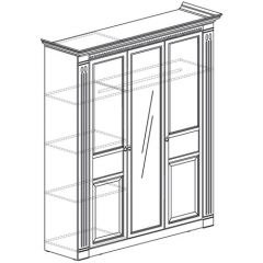 Шкаф 3-х дверный №180 "Лючия" Дуб оксфорд в Режи - rezh.mebel24.online | фото 2