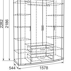 Шкаф для одежды 4-х дв.с ящиками Виктория 2  без зеркал в Режи - rezh.mebel24.online | фото 4