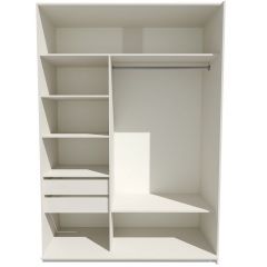Шкаф-купе 1400 серии SOFT D6+D4+B2+PL2 (2 ящика+1штанга+1 полка) профиль «Капучино» в Режи - rezh.mebel24.online | фото 2
