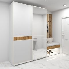 Шкаф-купе 1400 серии SOFT D6+D4+B2+PL2 (2 ящика+1штанга+1 полка) профиль «Капучино» в Режи - rezh.mebel24.online | фото 4