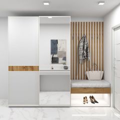 Шкаф-купе 1400 серии SOFT D6+D4+B2+PL2 (2 ящика+1штанга+1 полка) профиль «Капучино» в Режи - rezh.mebel24.online | фото 5