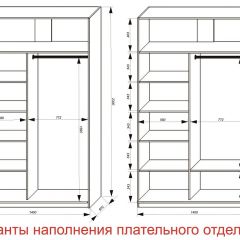 Шкаф-купе 1400 серии SOFT D6+D4+B2+PL2 (2 ящика+1штанга+1 полка) профиль «Капучино» в Режи - rezh.mebel24.online | фото 8