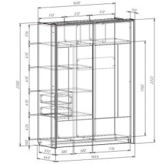 Шкаф-купе 1600 с плитой 22 мм ЛИБЕРТИ в Режи - rezh.mebel24.online | фото 4