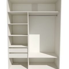 Шкаф-купе 1600 серии SOFT D6+D4+B2+PL2 (2 ящика+1штанга+1 полка) профиль «Капучино» в Режи - rezh.mebel24.online | фото 3