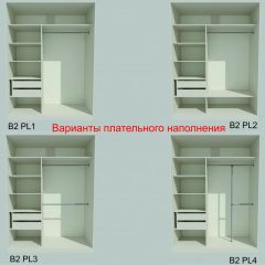 Шкаф-купе 1700 серии NEW CLASSIC K2+K2+B2+PL2(2 ящика+1 штанга+1 полка) профиль «Капучино» в Режи - rezh.mebel24.online | фото 6