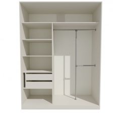 Шкаф-купе 1700 серии NEW CLASSIC K4+K4+B2+PL4 (2 ящика+F обр. штанга) профиль «Капучино» в Режи - rezh.mebel24.online | фото 2