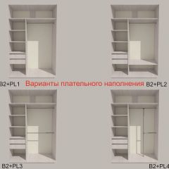 Шкаф-купе 1700 серии SILVER S1+S1+B2+PL2 (2 ящика+1 штанга+1 полка) профиль «Серебро» в Режи - rezh.mebel24.online | фото 6