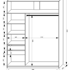 Шкаф-купе 1800 серии SOFT D1+D3+B2+PL1 (2 ящика+1штанга) профиль «Графит» в Режи - rezh.mebel24.online | фото 3