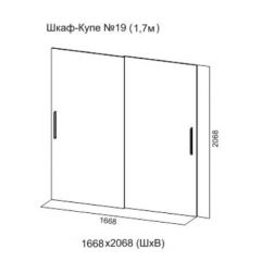 Шкаф-купе №19 Серия 3 Квадро (1700) Ясень Анкор светлый в Режи - rezh.mebel24.online | фото 5