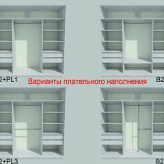 Шкаф-купе 1950 серии SILVER S7+S1+S7Z B22+PL1 (по 2 ящика лев/прав+1штанга) профиль «Серебро» в Режи - rezh.mebel24.online | фото 6