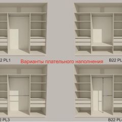 Шкаф-купе 2400 серии SOFT D5+D4+D5+B22+PL3 (по 2 ящика лев/прав+2штанги) профиль «Графит» в Режи - rezh.mebel24.online | фото 5