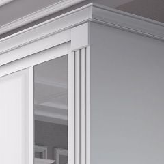 Шкаф-купе 2450 серии NEW CLASSIC K6Z+K1+K6+B22+PL2 (по 2 ящика лев/прав+1 штанга+1 полка) профиль «Капучино» в Режи - rezh.mebel24.online | фото 4