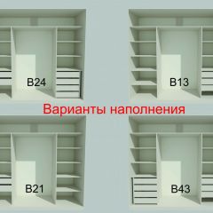 Шкаф-купе 2450 серии NEW CLASSIC K6Z+K1+K6+B22+PL2 (по 2 ящика лев/прав+1 штанга+1 полка) профиль «Капучино» в Режи - rezh.mebel24.online | фото 7