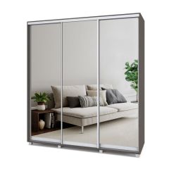 МАРТИН Шкаф-купе с зеркалами Анкор темный (2000*450) М403 в Режи - rezh.mebel24.online | фото