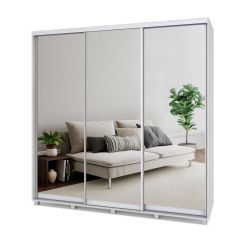 МАРТИН Шкаф-купе с зеркалами Шимо светлый (2200*450) М423 в Режи - rezh.mebel24.online | фото